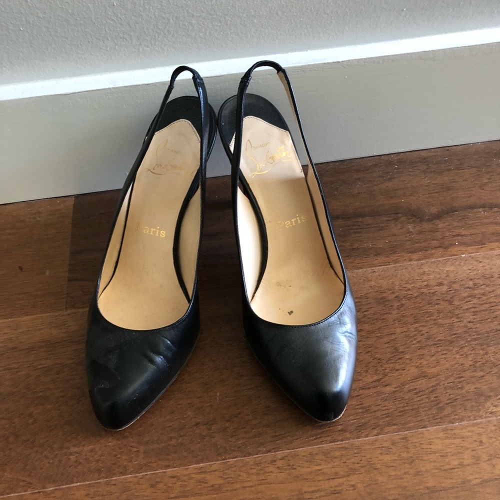 Gorgeous Christian Louboutin Leather Backless Pump